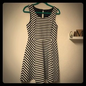 Express Black & White Striped, sleeveless dress